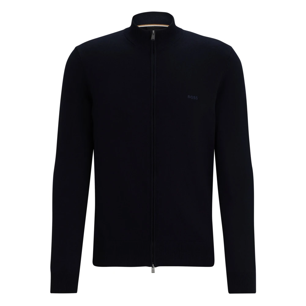 Hugo Boss Stijlvolle Cardigan voor Mannen Blue Heren