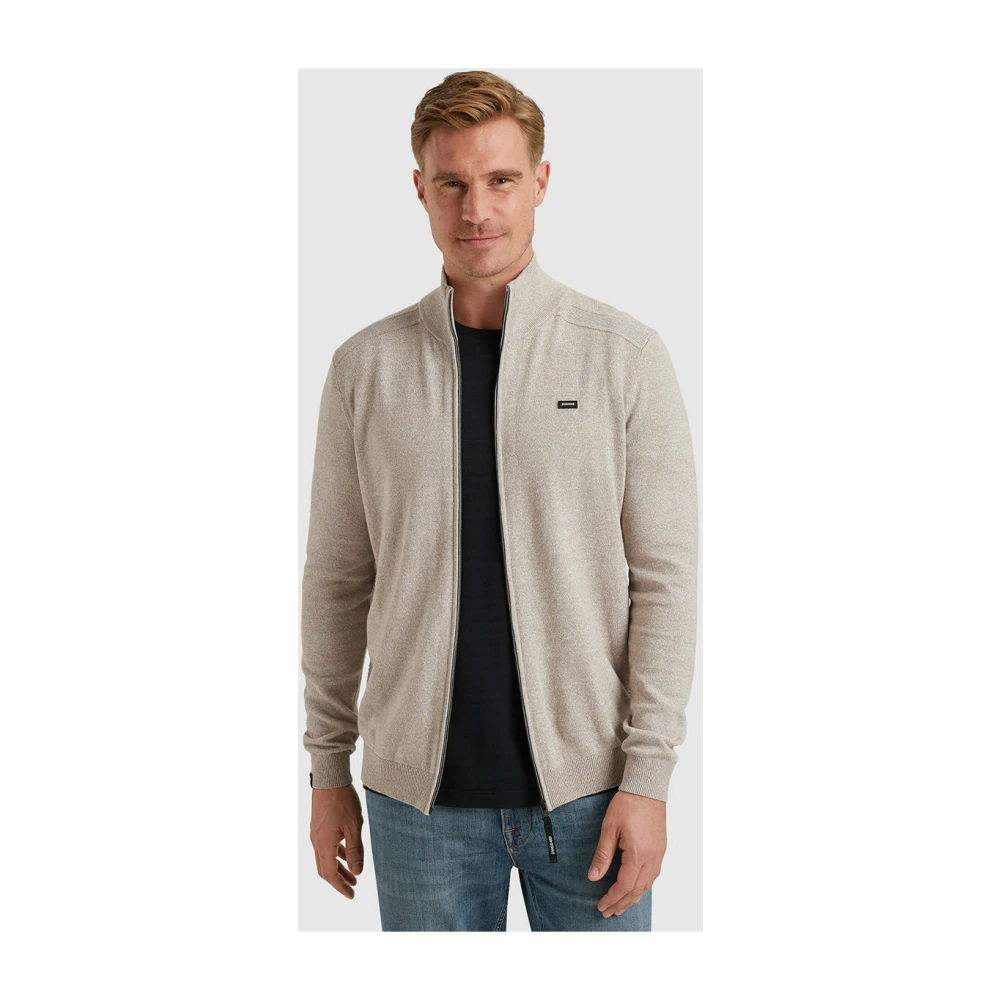 Vanguard Ritssluiting Jas Katoen Linnen Mix Beige Heren