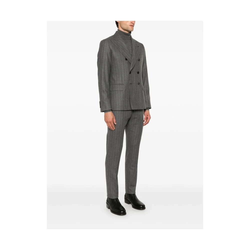 Reveres 1949 Pinstripe Blazer en Broek Set Gray Heren