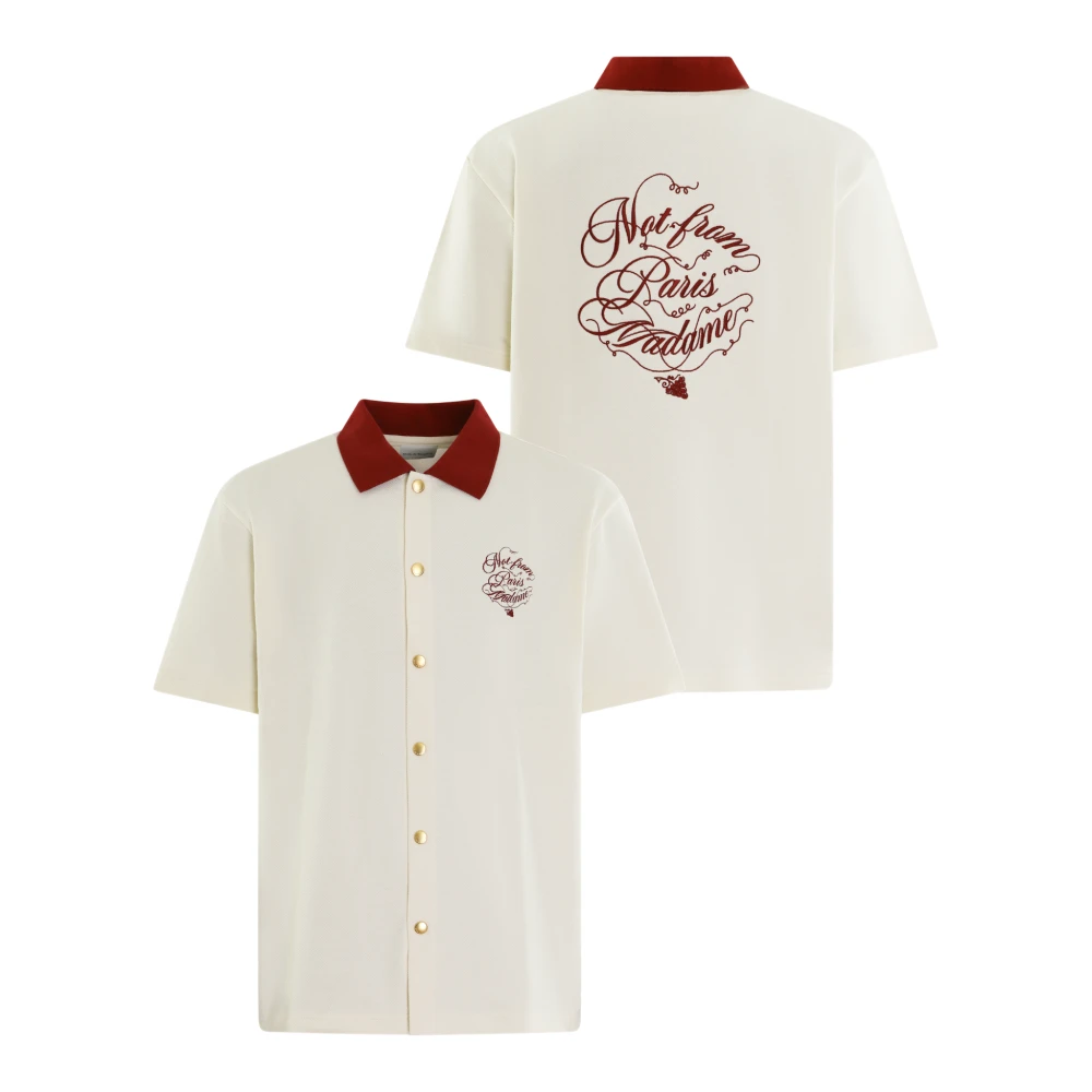 Drole de Monsieur Heren Slogan Vignes Overhemd White Heren