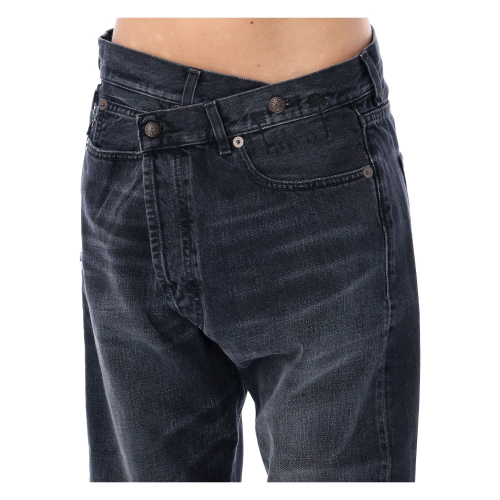 R13 Zwarte Casual Jeans met Oversized Stijl Black Dames