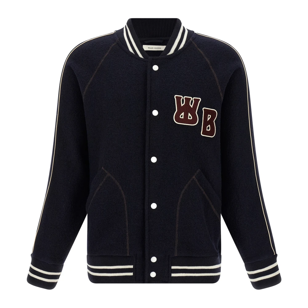 Wales Bonner Men's Blue October Varsity Bomber Jacket