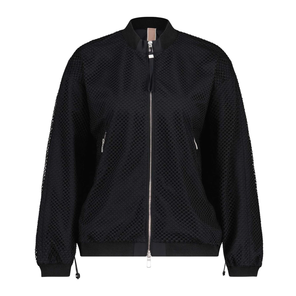 Duno Mesh Blouson met ritssluiting zakken Black Dames