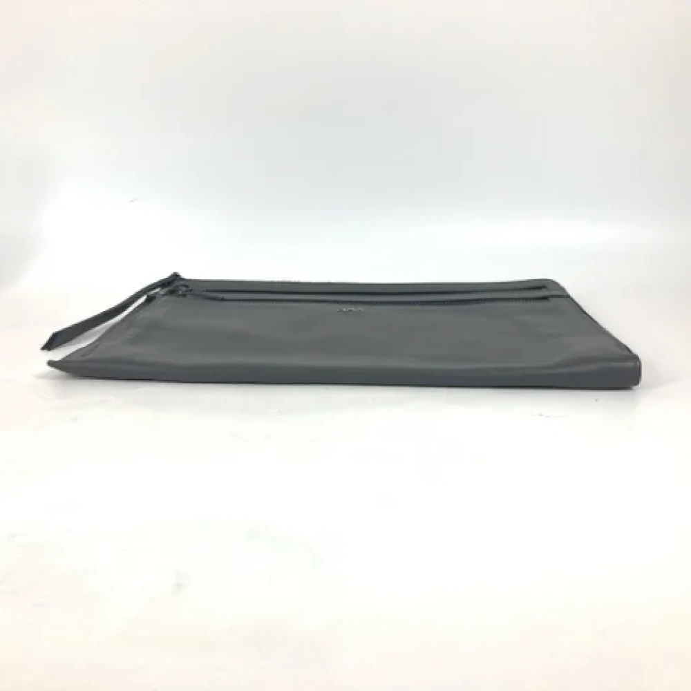 Fendi Vintage Pre-owned Leather fendi-bags Gray Heren