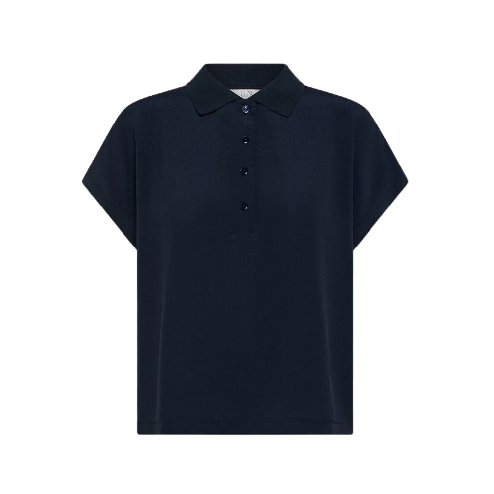 Seventy Blue Polo Shirts, Female, L, Polo In Jersey