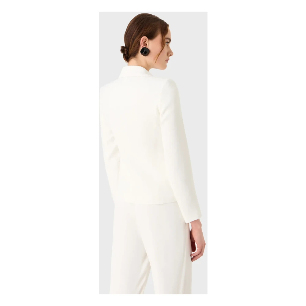 Emporio Armani Witte damesjas met diverse details White Dames