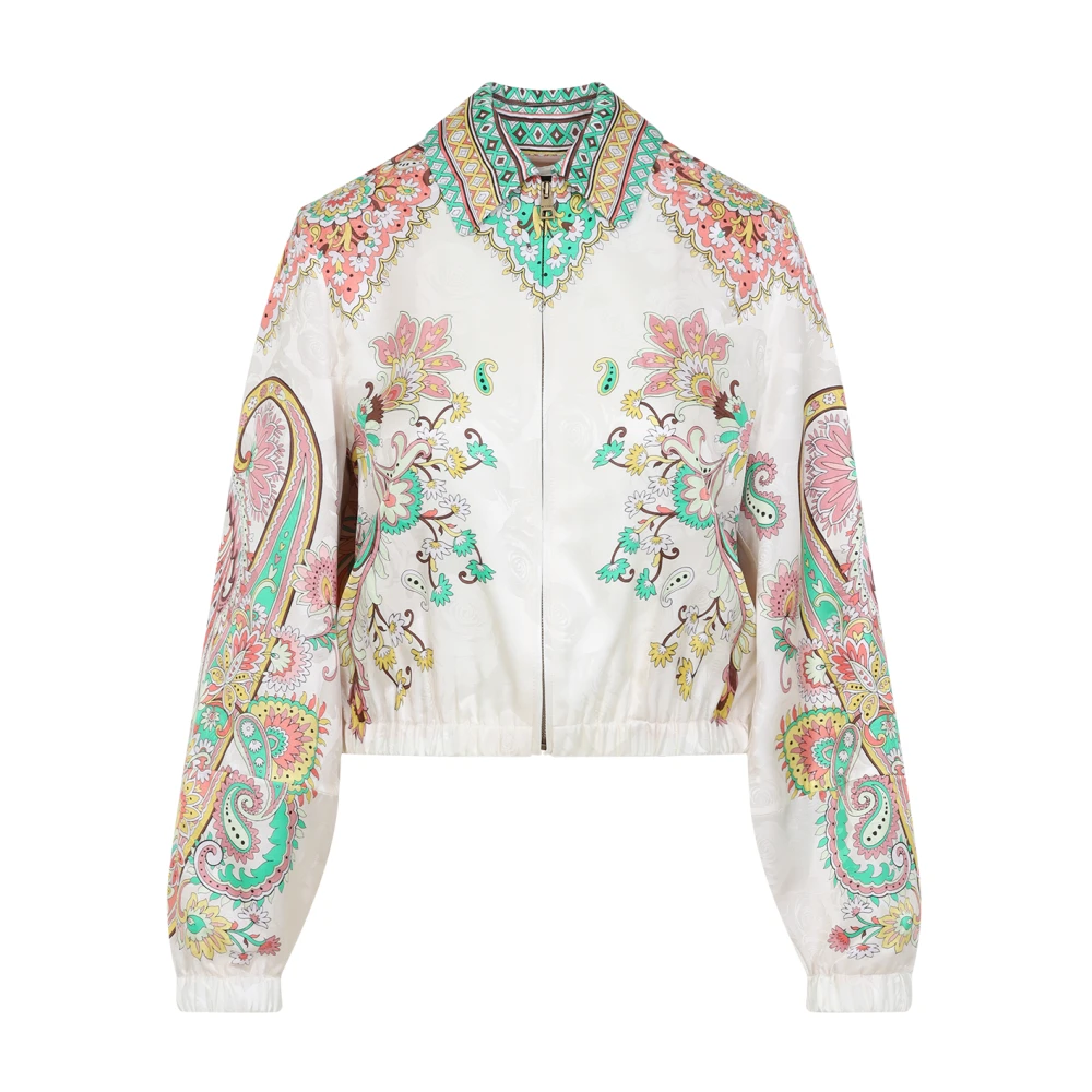 ETRO Witte Lucky Charms Bomberjack Multicolor Dames