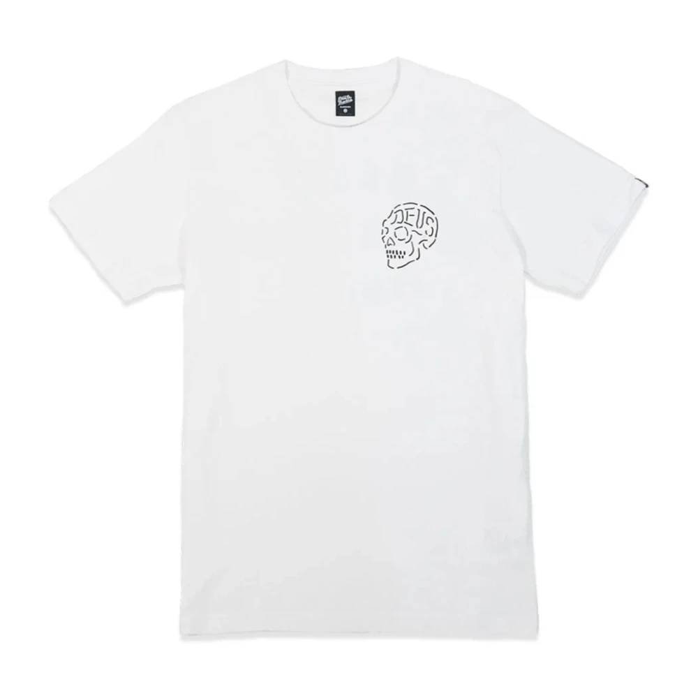Deus Ex Machina Men's White T-Shirts, L, Venice Skull T-Shirt