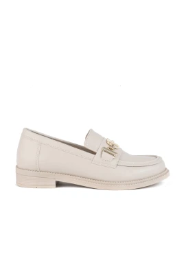 Beige Casual Stängda Loafers