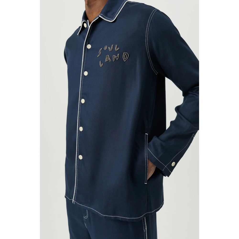 Soulland Shirts Blue Unisex