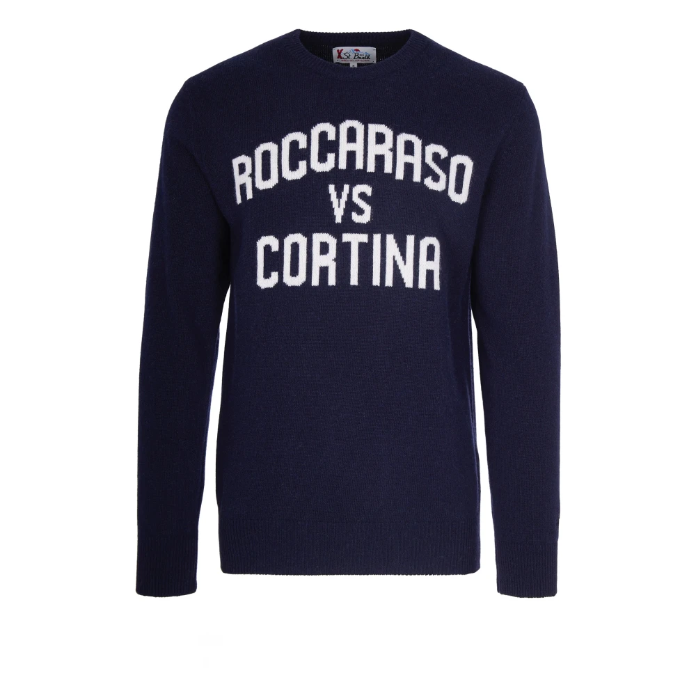 Mc2 Saint Barth Men's Blue Round-Neck Knitwear - Round-Neck Knitwear - Xl - Knitwear