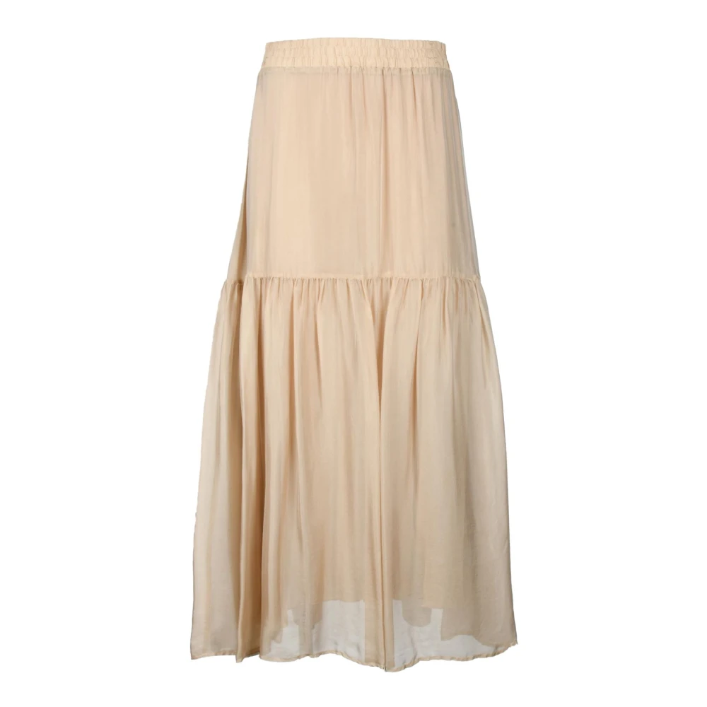 Attic and Barn Zijde Blend Stijlvolle Top Beige Dames