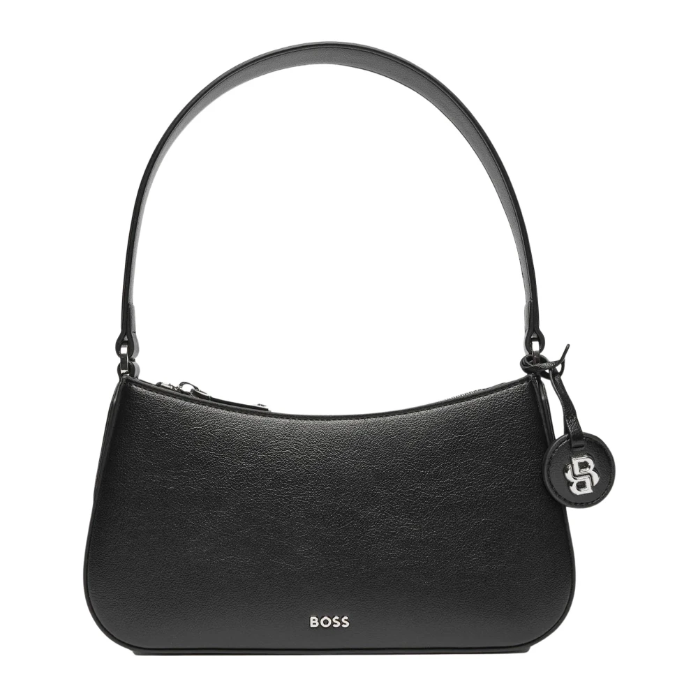 Hugo Boss Liriel Handtas met Rits en Bedel Black Dames