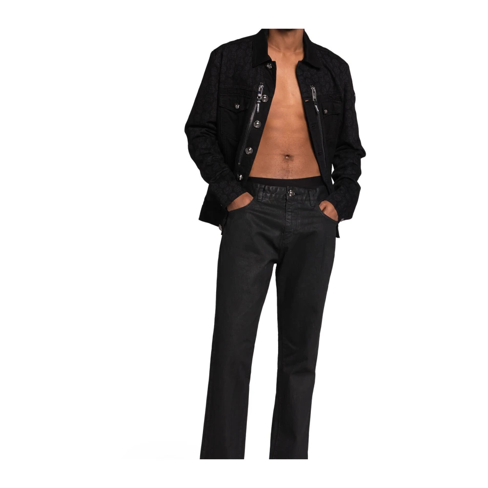 Roberto Cavalli Mid-Rise Straight-Leg Jeans Blue Heren