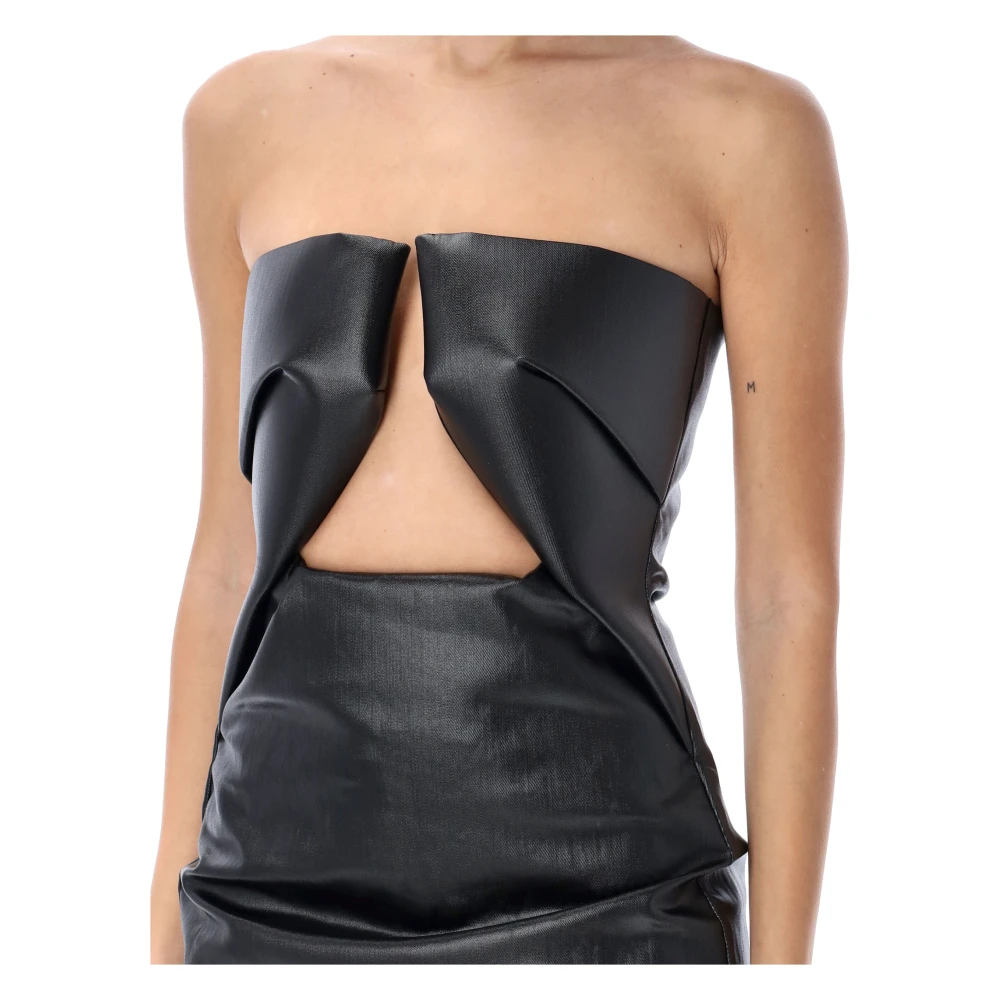 Rick Owens Zwarte Prong Gown Jurk Black Dames