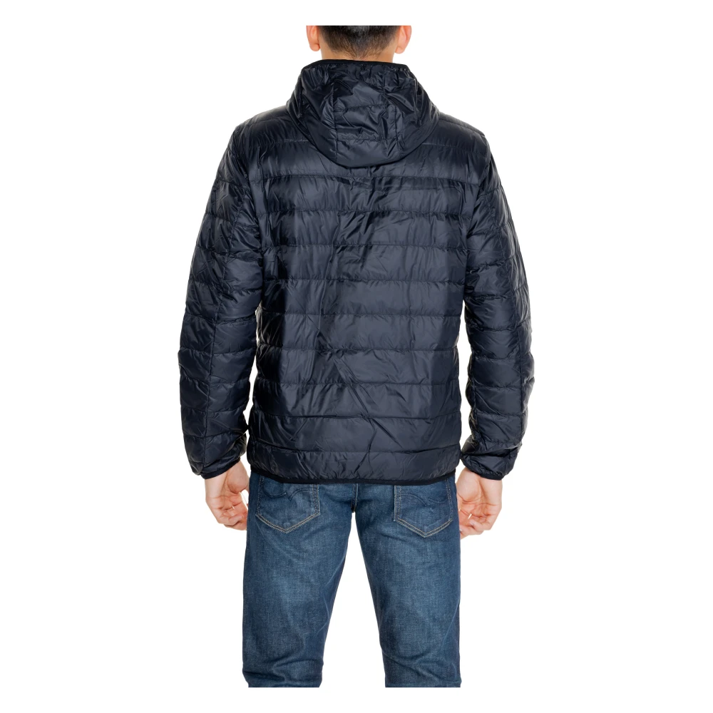 Emporio Armani EA7 Zwarte Hooded Ritsjas voor Mannen Black Heren