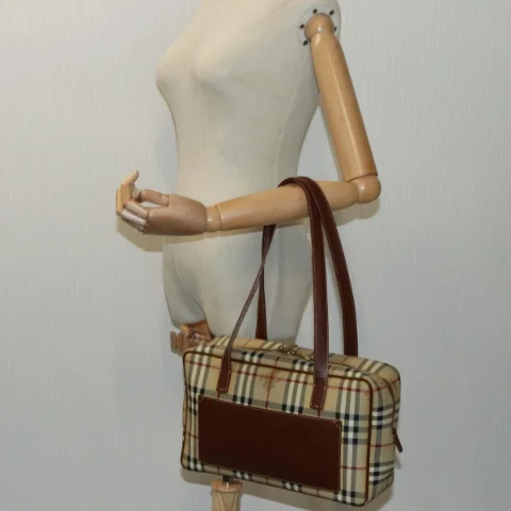 Burberry Vintage Pre-owned Canvas shoulder-bags Beige Dames