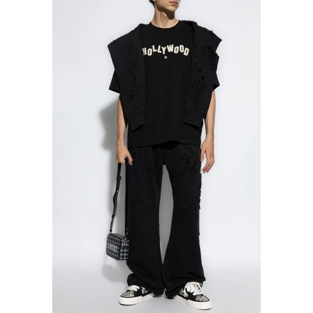 Amiri T-shirt met Patch Black Heren