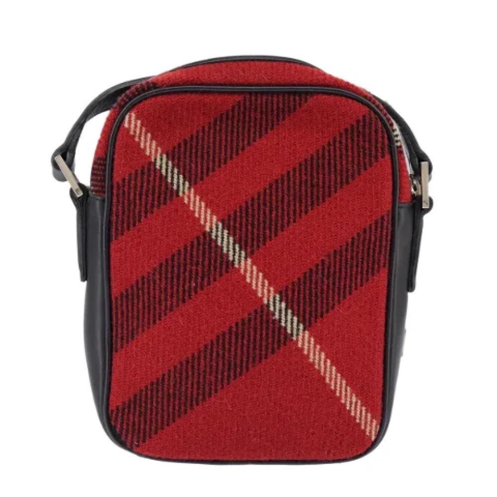 Burberry Vintage Pre-owned Leather shoulder-bags Red Dames
