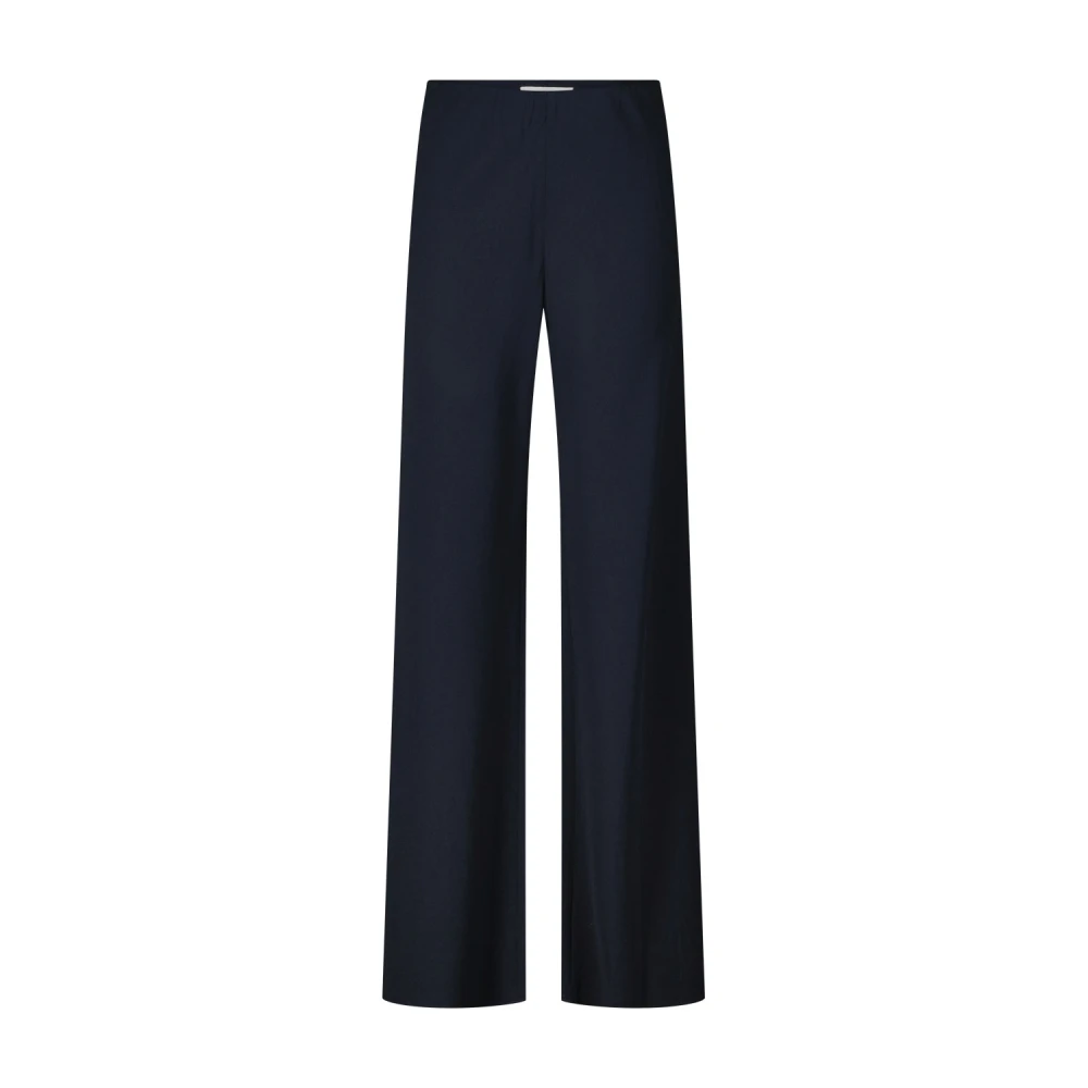 Vince Women's Blue Comfort Fit Elastic Waist Trousers - Wide Trousers - S - Trousers