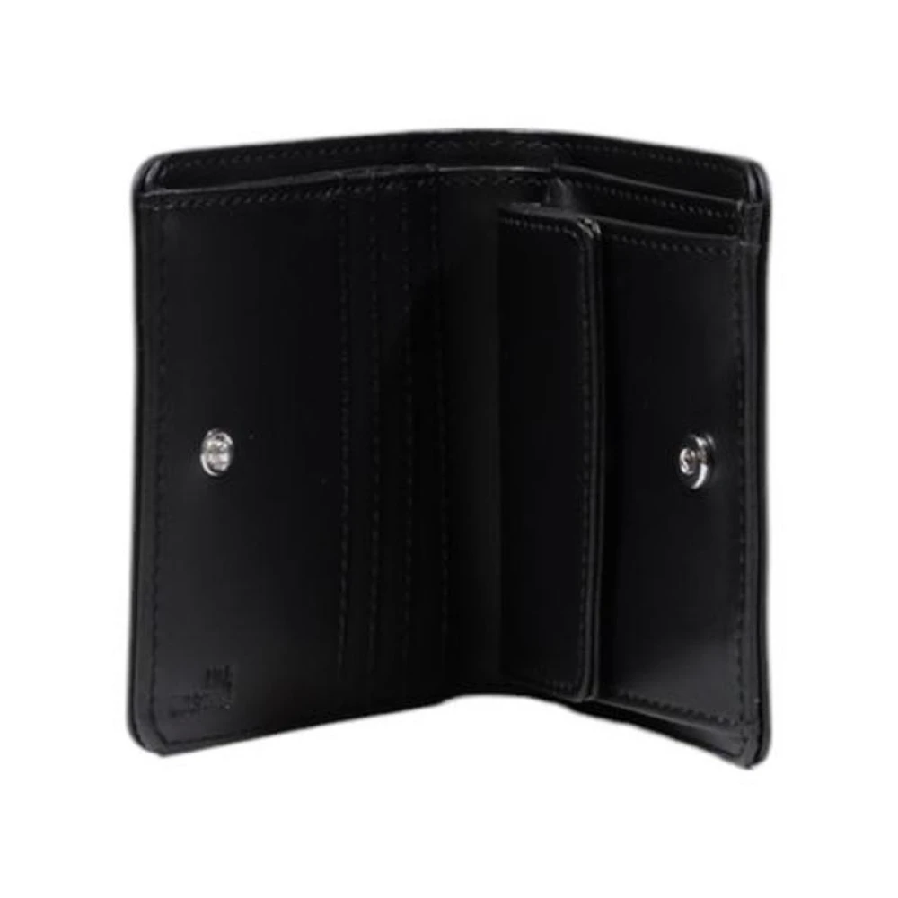 Love Moschino Compacte Polyurethaan Portemonnee voor Vrouwen Black Dames