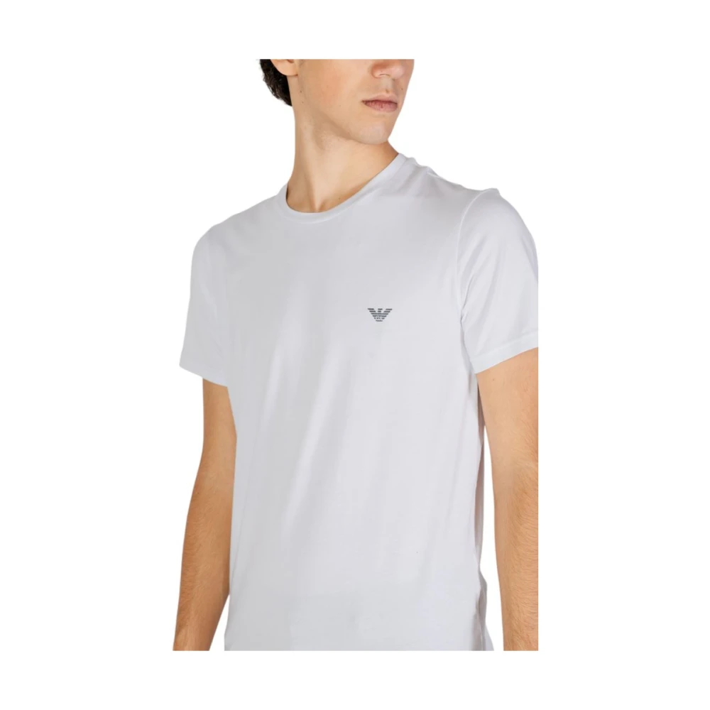 Emporio Armani Modal T-shirt Mannen Herfst Winter Collectie White Heren