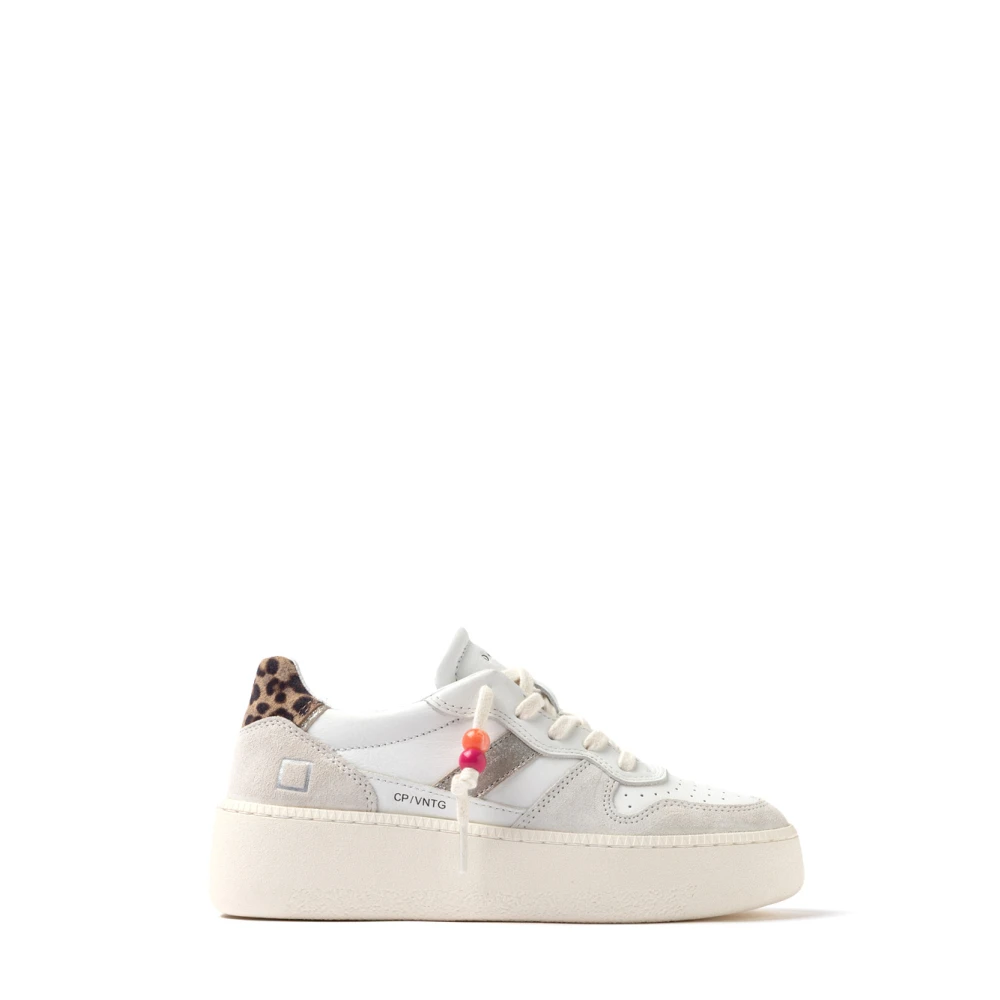 D.a.t.e. Court Platform Vintage Calf Dames Schoenen Wit