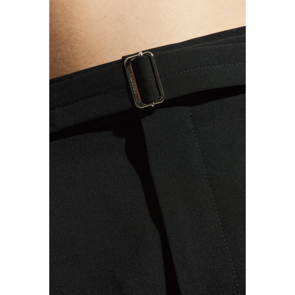 Lanvin Wollen shorts Black Heren