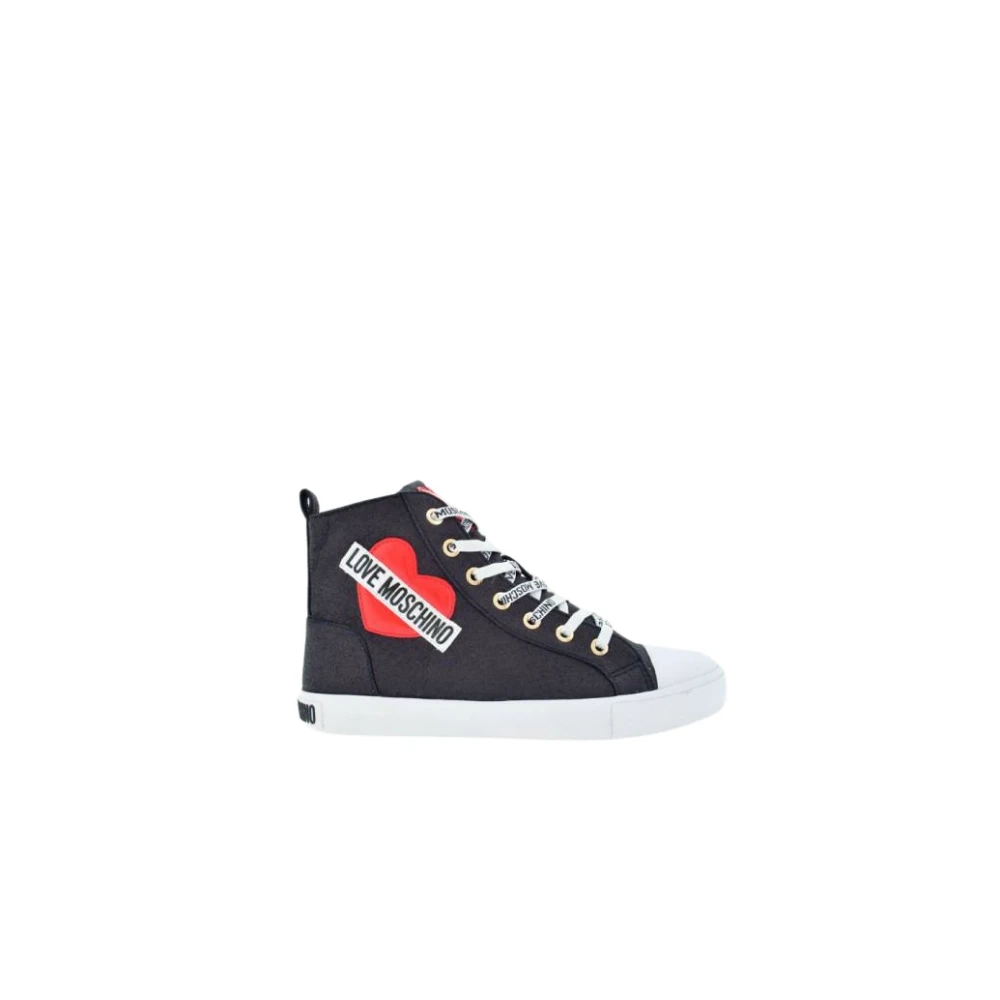 Love Moschino Stiliga High Top Sneakers Black, Dam