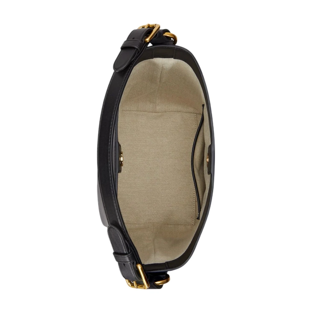 Ralph Lauren Dames Schoudertas Leer Stijlvol Model Black Dames