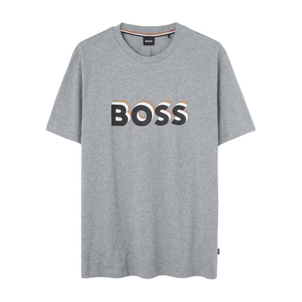 Boss Zilveren Bedrukt Shirt Gray Heren
