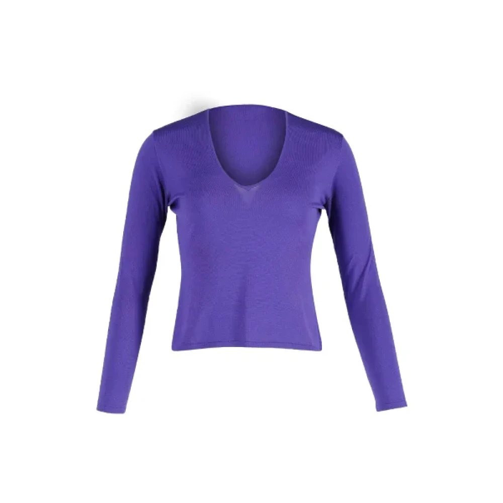 Ralph Lauren Pre-owned Silk tops Purple Dames