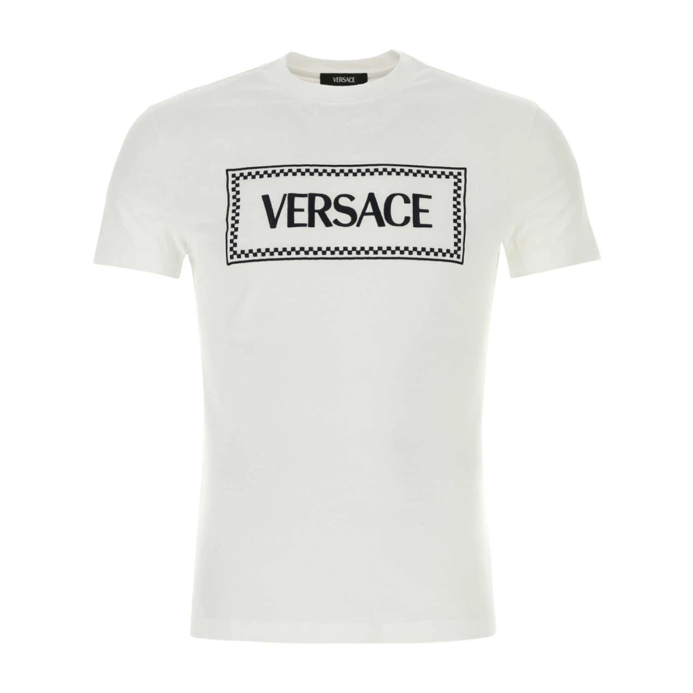 Versace Men's White T-Shirts, M, Classic Cotton Tee