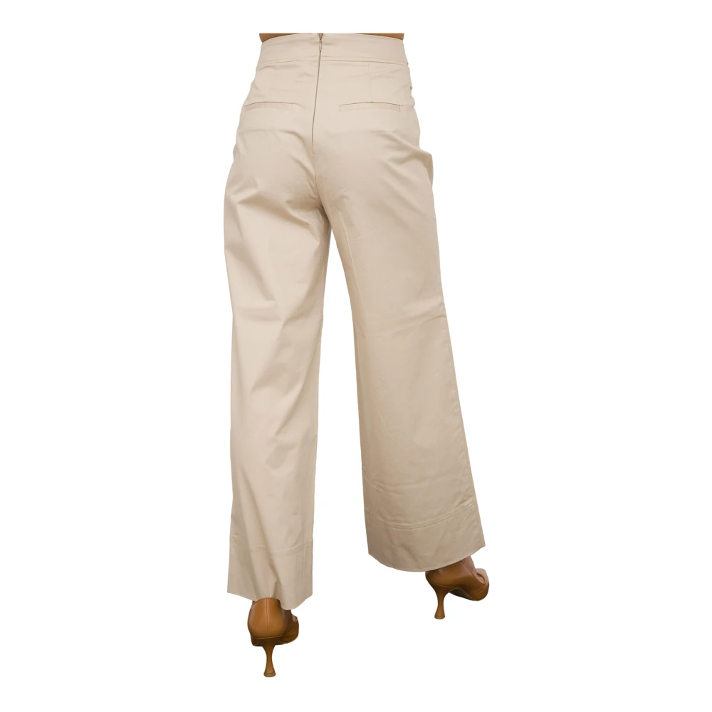 Nenette Wide Trousers Beige Dames