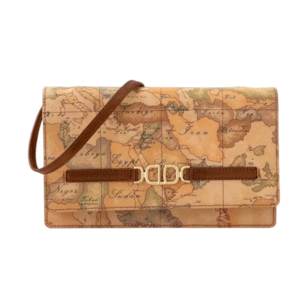 Alviero Martini 1a Classe 3D Geo Pochette Tas in Chestnut Brown Dames