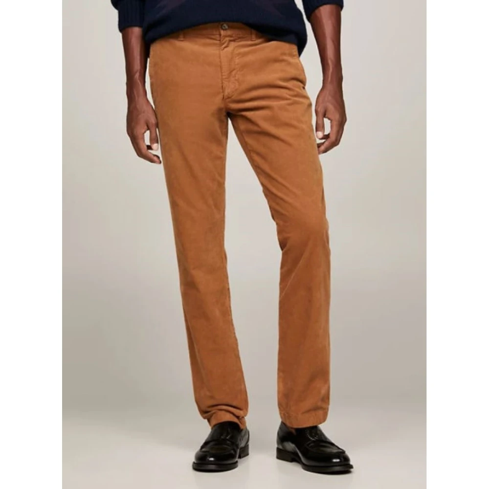 Tommy Hilfiger Corduroy Chino Broek Brown Heren