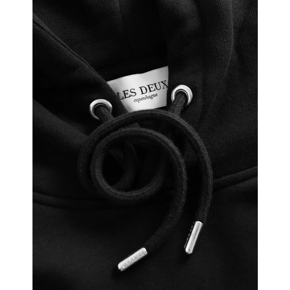 Les Deux Bouclé Hoodie met Encore Logo Black Heren