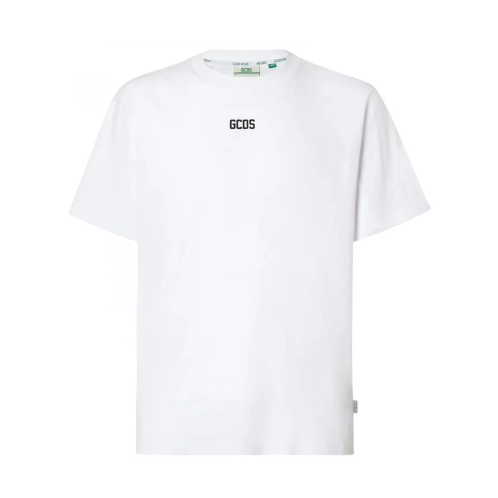 Gcds Organisch Katoenen Logo T-shirt White Heren