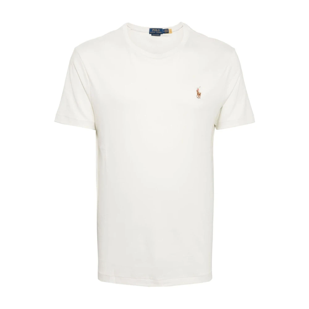 Polo Ralph Lauren Blauw Katoen Regular Fit T-Shirt Beige Heren