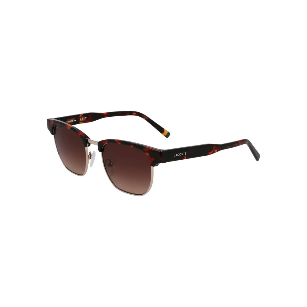 Lacoste Men's Brown Injected Frame Square Sunglasses