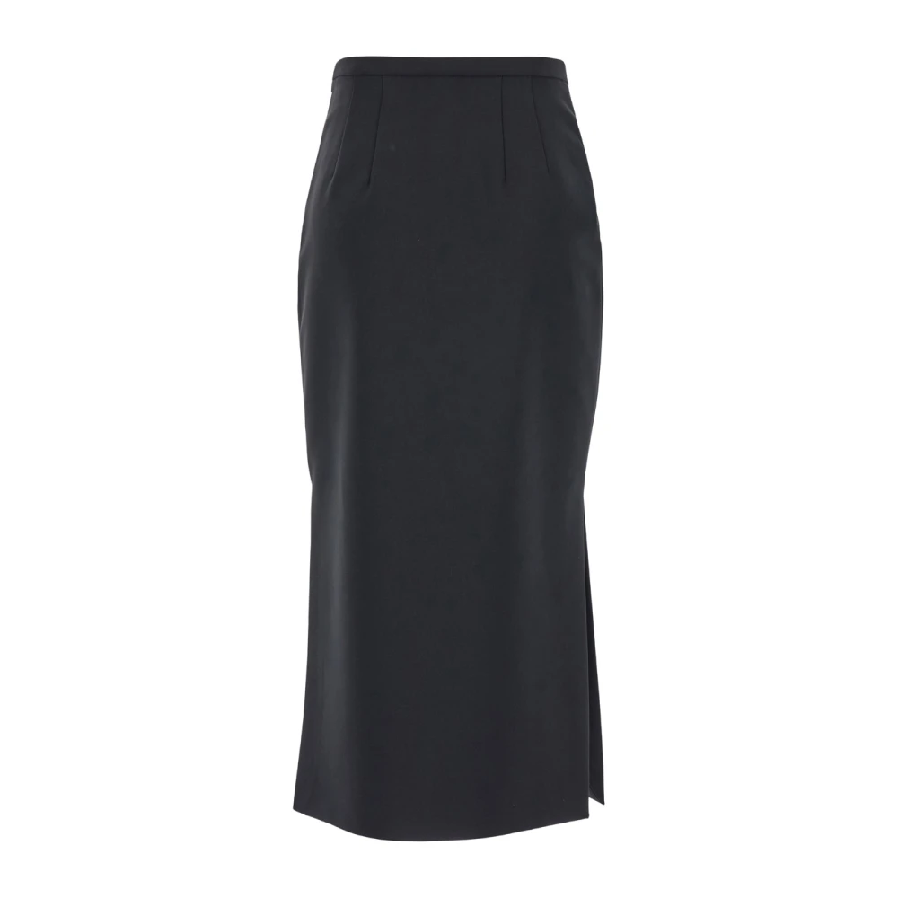 Philosophy di Lorenzo Serafini Zwarte Pencil Rok Hoge Taille Black Dames