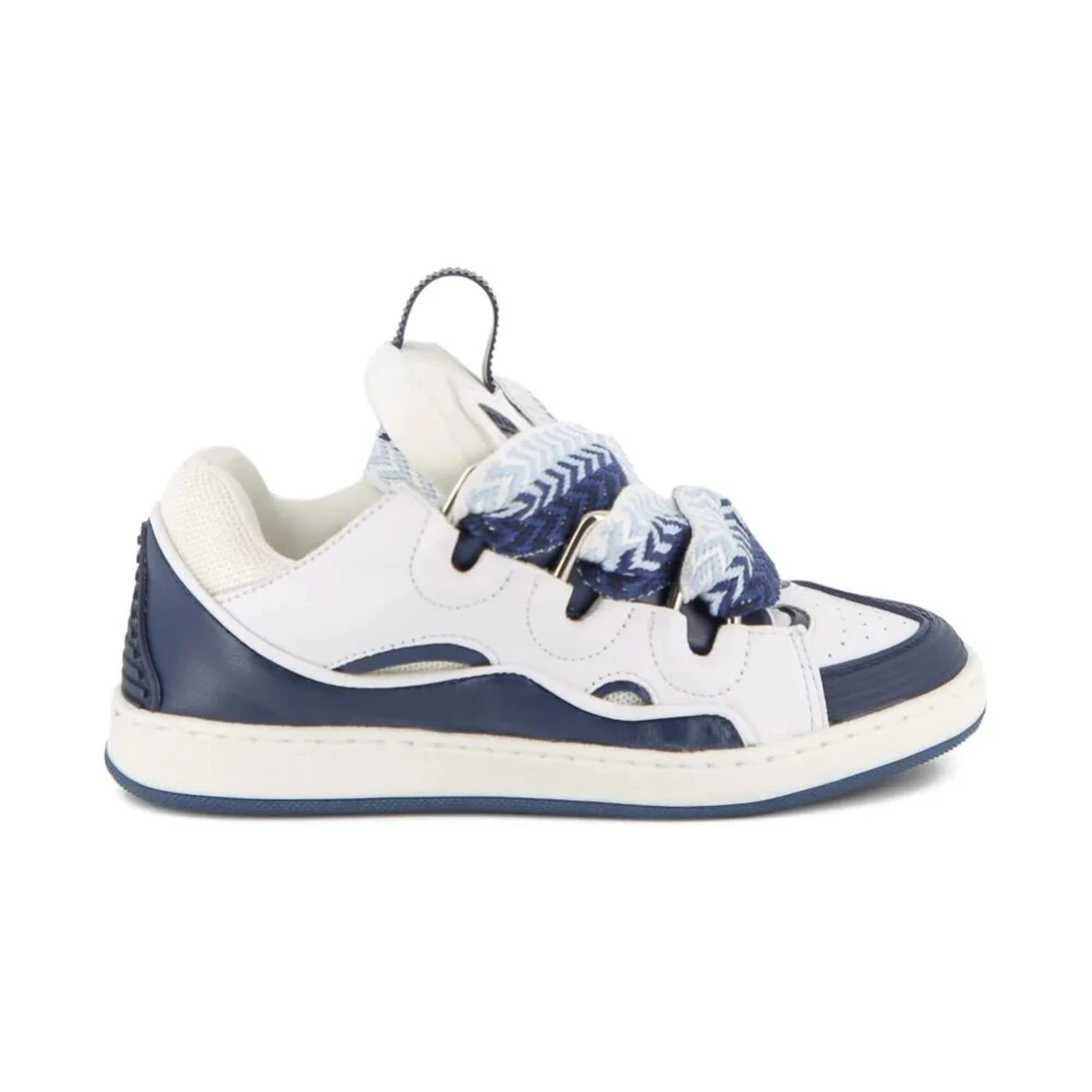 Lanvin Leather Sneakers Dames Schoenen Blauw