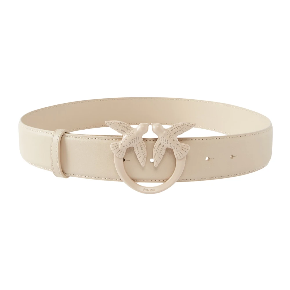 Pinko Love Birds Diamond Cut Riem Beige Dames