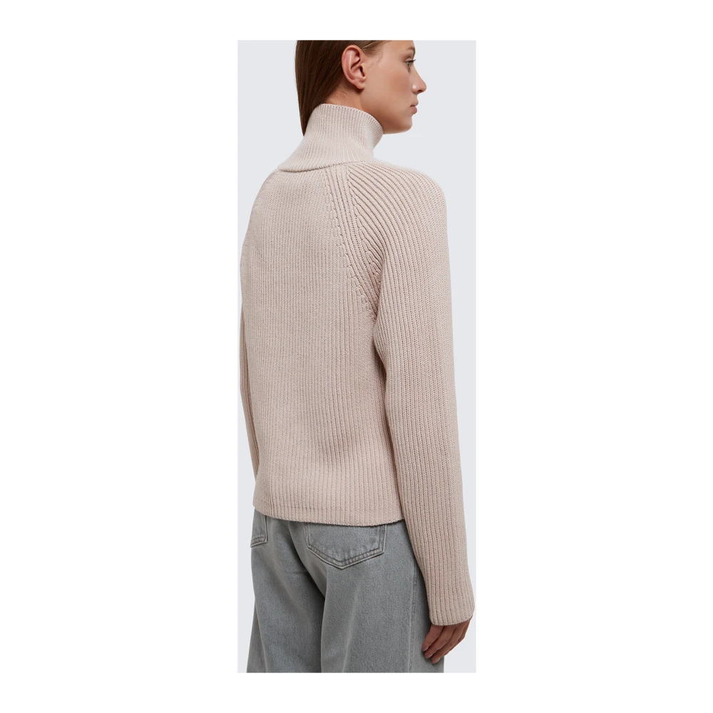 Ami Paris Polosjaaltrui van katoen- en wolmix Pink Dames