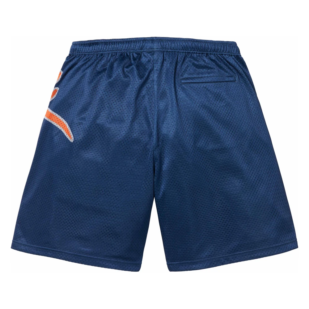 Supreme Blauwe Mesh Script Shorts Blue Heren