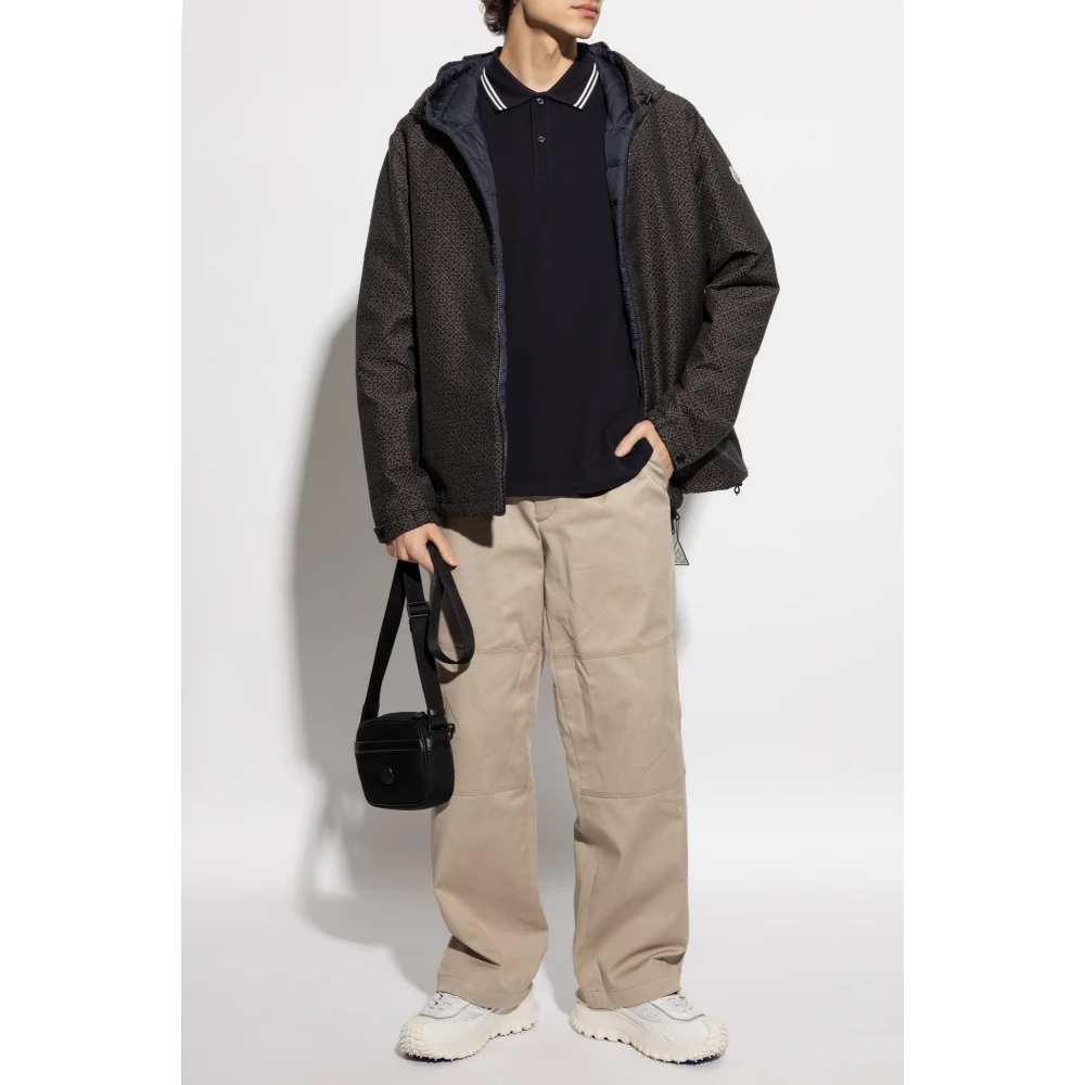 Moncler Polo met logo Black Heren