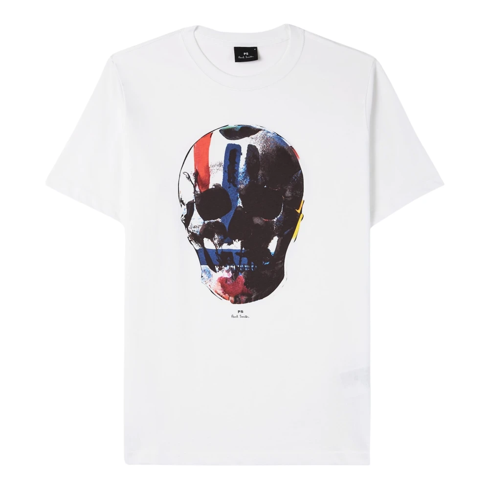 PS By Paul Smith Skull Print T-Shirt in Wit White Heren
