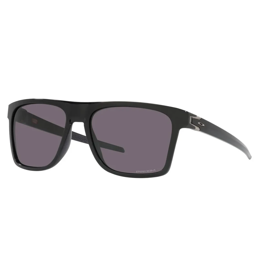 Oakley Unisex Black Sporty Rectangular Sunglasses Leffingwell Oo9100