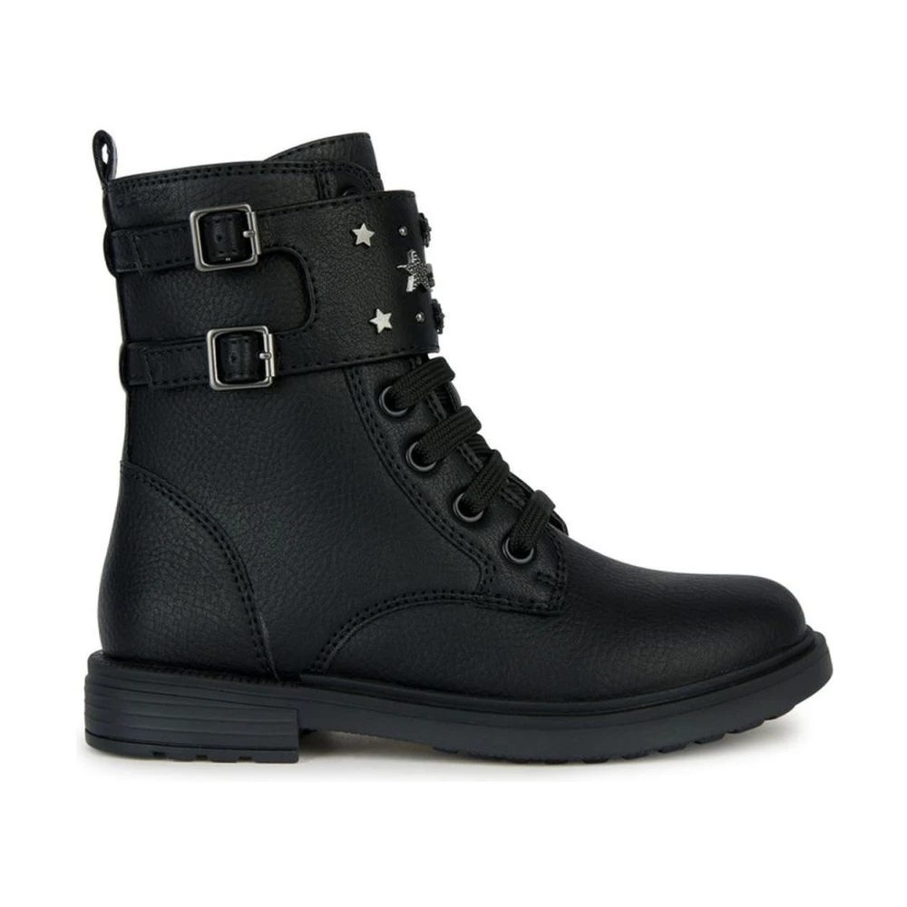 Geox Girls Black Gun Eclair Booties For