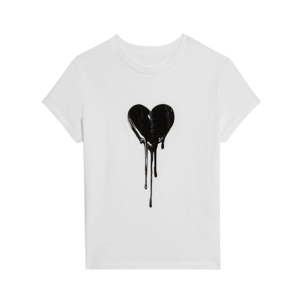 Zadig & Voltaire Women's White Walk T-Shirt - T-Shirts - M - Tops
